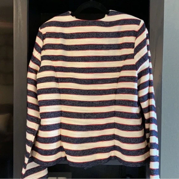 CAbi Navy and White Striped Blazer NWT - Picture 7 of 11